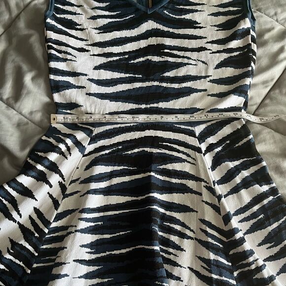 Milly Revolve Zebra Jacquard Fit & Flare Dress - Picture 12 of 13